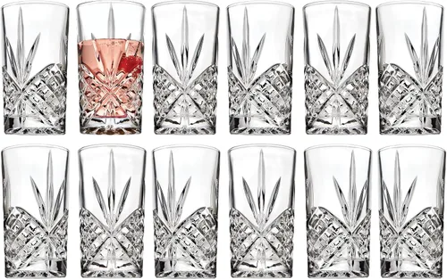 Vista 10 de Godinger Dublín - Juego de 12 vasos de alta copa de cristal