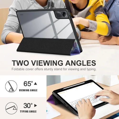 Vista 2 de Funda para Xiaomi Redmi Pad SE 11 pulgadas a prueba de golpes con carcasa trasera transparente transparente para Xiaomi Redmi Pad SE 2023 Auto