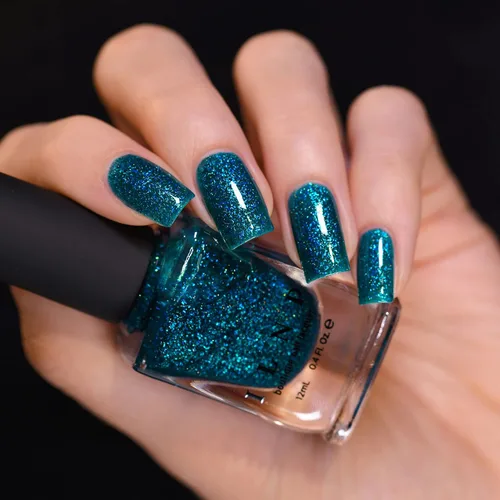 Vista 3 de ILNP Good Mornings - Esmalte de uñas holográfico verde azulado radiante