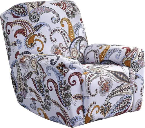 Vista 21 de Fundas elásticas para sillas reclinables, 4 piezas, estampado Lazyboy, funda de elastano suave para silla reclinable, protector de muebles