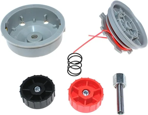 Vista 7 de Conjunto de cabezal de cuerda de recortadora con retenedor de carrete de repuesto para Homelite RYOBI Toro String Trimmer Brushcutter PN 000998265