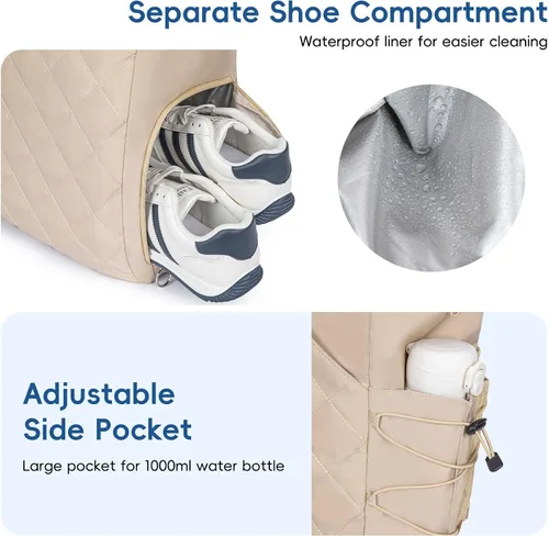Vista 9 de KAVIGOR Bolsa de tenis con compartimento para zapatos - Bolsa extragrande acolchada para pickleball con capacidad para 2-4 raquetas, resistente al