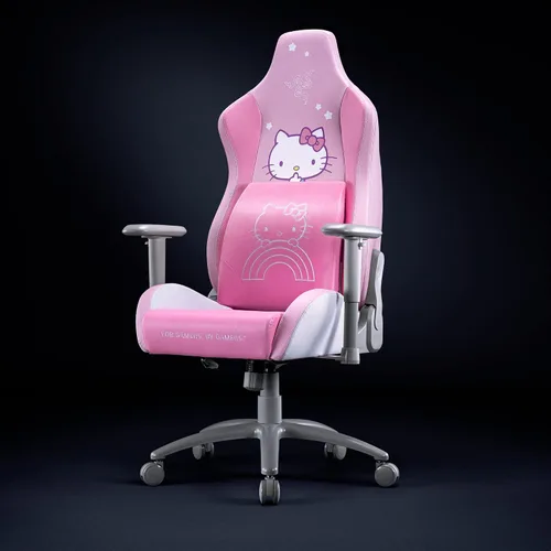 Vista 3 de Razer Cojín lumbar, acolchado de espuma viscoelástica, edición Hello Kitty