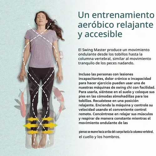 Vista 5 de Daiwa Felicity Swing Master - Chi Swing Machine - Passive Aerobic Exerciser, Swing Master with Figure Trimmer - Lymphatic Massager, Body Shaker, Leg