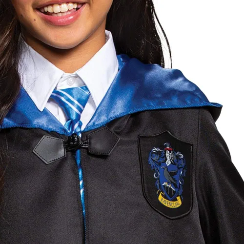 Vista 4 de Bata de Harry Potter, bata oficial de Hogwarts Wizarding World, accesorio de disfraz de lujo para niños