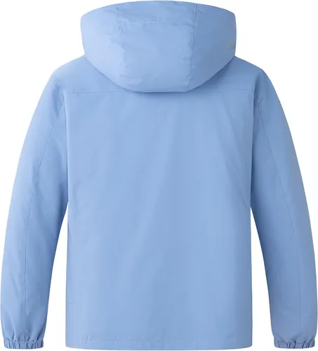 Vista 2 de Wantdo Abrigos de invierno 3 en 1 para mujer, chaqueta de esquí impermeable con capucha, chaqueta de snowboard