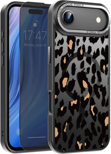 Vista 106 de Goodon para iPhone 15 Pro Max con protector de pantalla de privacidad, compatible con Magsafe, funda translúcida mate a prueba de golpes - Linda