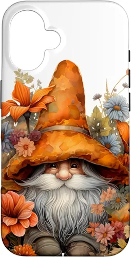 Vista 32 de Happy Fall Gnome Autumn Leaves Case for iPhone 17