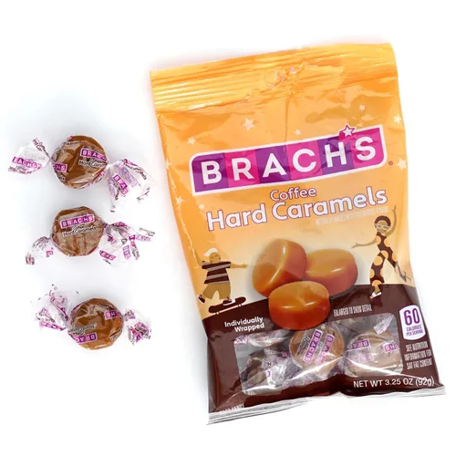 Vista 3 de Caramelos duros cremosos de 3.25 onzas, bolsa de clavijas envueltas individualmente, paquete múltiple de golosinas nostálgicas