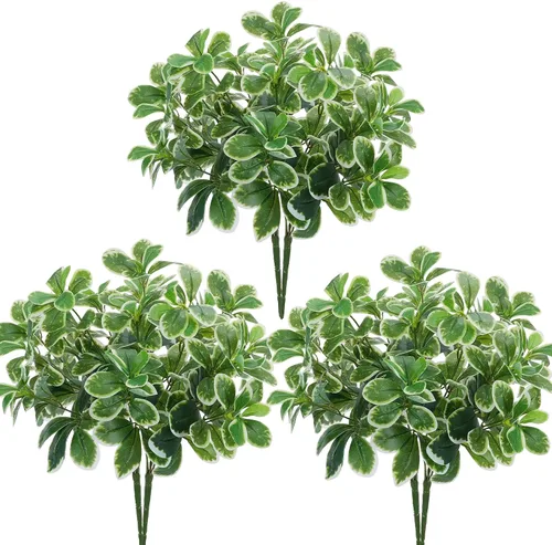 Vista 7 de GTIDEA 2 hojas artificiales de magnolia artificial para jarrón Verde