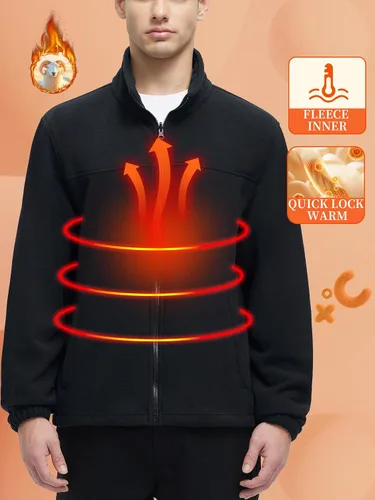 Vista 4 de YGREYG Chaquetas de invierno impermeables 3 en 1 para hombre, para esquí, abrigo de lluvia y nieve, con forro acolchado, cortavientos