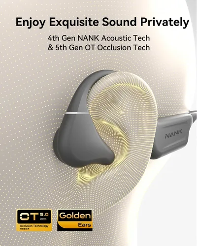 Vista 10 de NANK Runner Diver2 Pro Auriculares de Conducción Ósea, IP69 Impermeables para Natación, Auriculares de Oreja Abierta Inalámbricos Bluetooth 5.4
