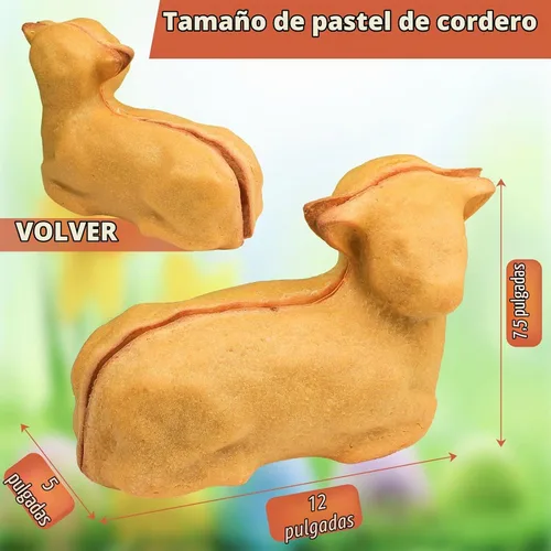 Vista 2 de Kamehame Molde para pastel de cordero, moldes de silicona 3D de cordero para hornear, molde de cordero de primavera para hornear Pascua