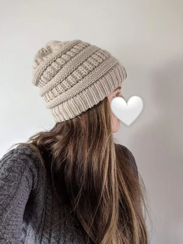 Vista 55 de FURTALK Gorros de invierno para mujer, con forro polar, gorro de punto holgado y cálido, gorro de esquí