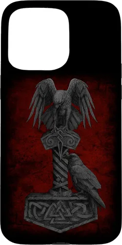 Vista 31 de Funda para iPhone 17 de Mjolnir Odín de la mitología vikinga nórdica de Thor