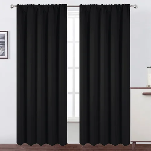 Vista 62 de LEMOMO Cortinas opacas de 42 x 54 pulgadas, juego de 2 paneles de cortinas con aislamiento térmico para oscurecer la habitación