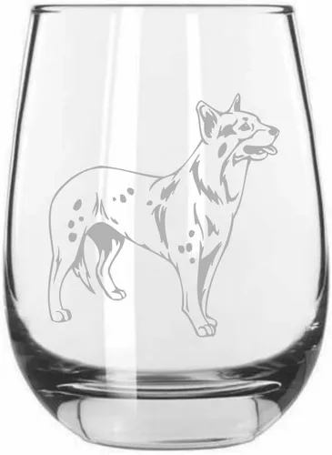 Vista 92 de Shar Pei (chino) - Vaso de vino sin tallo grabado para perro, 15.25 onzas
