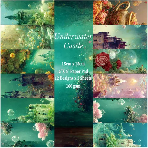 Vista 22 de 24 hojas de 12 diseños de álbumes de recortes, 6 x 6 pulgadas, papel de cartulina para manualidades Decopodge de una sola cara, álbum de recortes