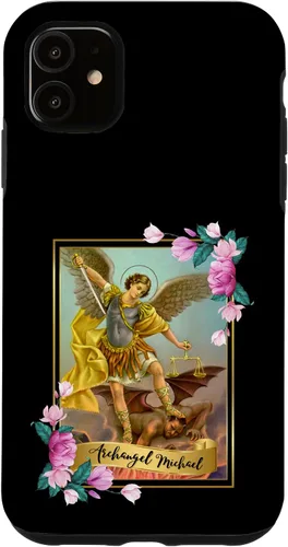 Vista 8 de Funda protectora para iPhone 17, diseño de ángel de la iglesia católica de San Miguel Arcángel