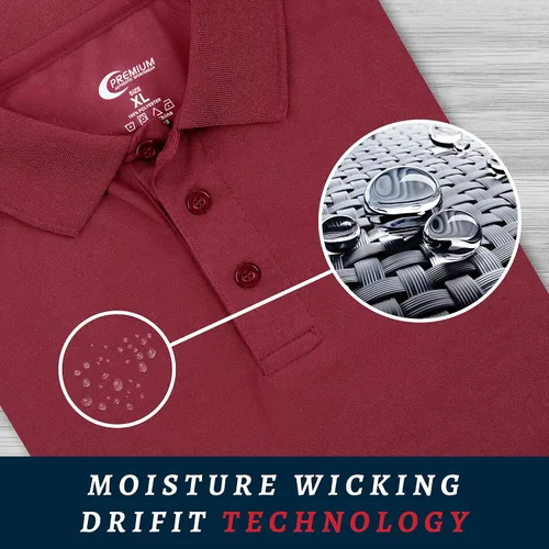 Vista 16 de Premium Wear - Camisetas tipo polo para hombre, con gran absorción de humedad