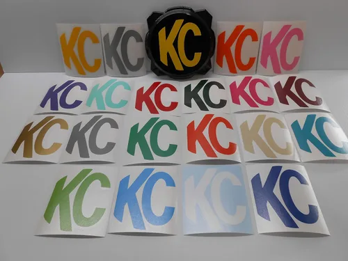 Vista 2 de Adhesivo superpuesto "KC" - Compatible con cubiertas de luz KC HiLites Pro6 (azul ártico)