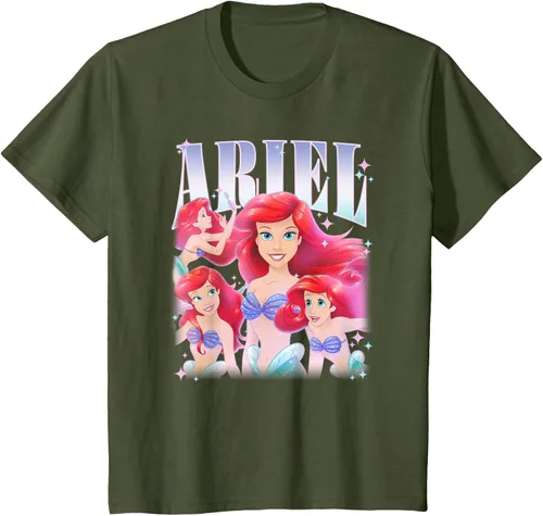 Vista 10 de Disney Camiseta de la princesa Ariel de la Sirenita Multi Pose, Negro