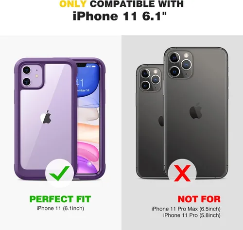 Vista 486 de DIACLARA - Funda transparente compatible con iPhone XR 6.1 pulgadas 2018