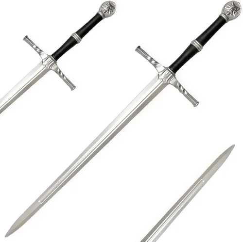 Vista 6 de Espada larga de espuma medieval de 41 pulgadas de Witcher para Cosplay, LARP, disfraz y Halloween