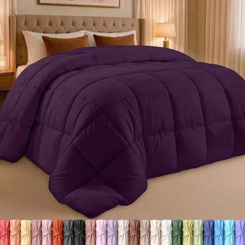 Vista 17 de Utopia Bedding - Juego de edredones de plumón con inserción de edredón acolchado con esquinas y pestañas, edredones alternativos cosidos en caja