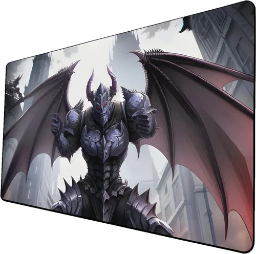 Vista 26 de Tapete de juego de cartas coleccionables AI Painting – Tapete de juego MTG con zonas, 24 x 14 pulgadas, tapete de juego MTG de alta calidad – El