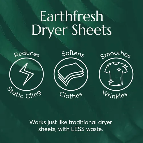 Vista 2 de Cleanomic Earthfresh - Suavizante de tela para secadora, suaviza y elimina la adherencia estática, suavizante vegano con aceites esenciales sin
