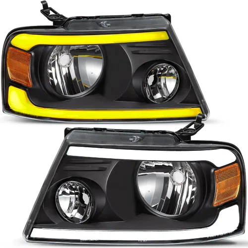 Vista 31 de oEdRo Switchback - Conjunto de faros delanteros LED compatibles con Accord 2003 2004 2005 2006 2007 DRL, par de repuesto con carcasa negra