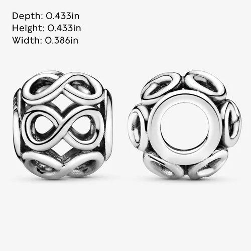 Vista 5 de PANDORA Joyería Infinite Shine Charm de plata de ley
