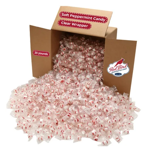 Vista 9 de Red Bird Caramelos de Menta Suave en Bolsitas, Caramelos en Granel Envueltos Individualmente, Envase de Marca, 9 kg