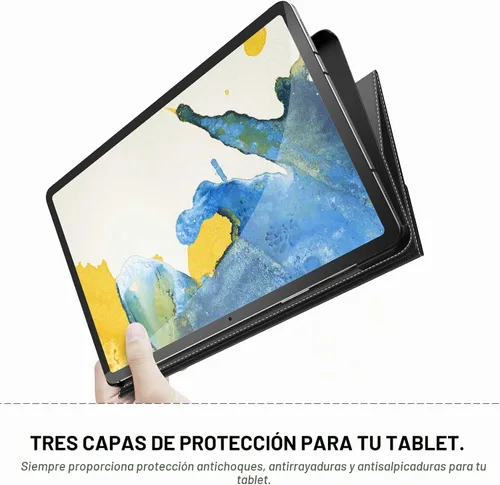 Vista 6 de INFILAND Funda para Samsung Galaxy Tab S10 Lite/10 FE/ S9 FE 5G de 10.9 pulgadas/Tab S9 de 11 pulgadas, Cubierta Ultra Delgada Multi-Ángulo