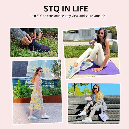Vista 2 de STQ Tenis para mujer, ligeros y cómodos, para caminar, atléticos, de moda, para entrenamiento, gimnasio, cross training