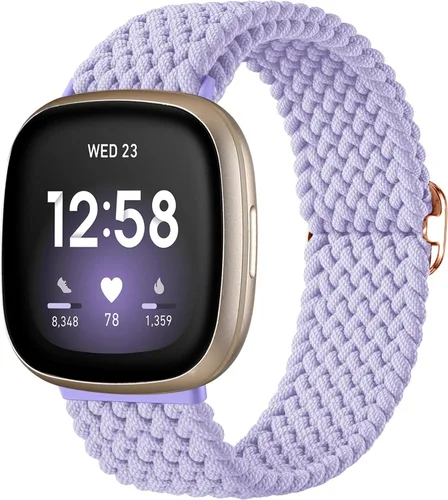 Vista 14 de Maledan Banda elástica trenzada compatible con Fitbit Sense/Versa 3/4 y Sense 2, correa elástica suave para reloj inteligente, accesorio