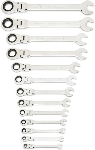 Vista 7 de GEARWRENCH Juego de llaves de trinquete combinadas flexibles de 25 piezas, SAE/MM - 86730