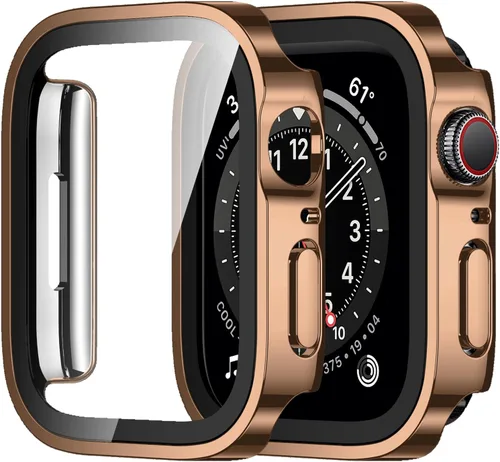 Vista 24 de Amizee Paquete de 2 fundas compatibles con Apple Watch de 1.575 pulgadas Series 6/5/4/SE con protector de pantalla integrado, carcasa rígida