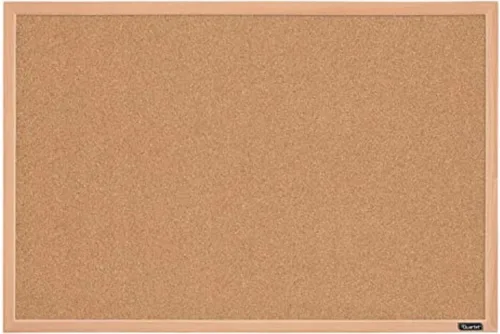 Vista 6 de Tablón de anuncios de corcho Quartet, tablero de corcho enmarcado, 2 x 3 pies, marco negro, tablero de mensajes, tablero de visión (MWDB2436-BK)