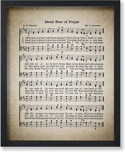 Vista 42 de Poster Master Póster de partitura de música vintage, impresión de himno retro, regalo para músico, amigo, "How Great Thou Art, himno, verso