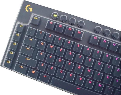 Vista 2 de Logitech G815 G915 - Funda para teclado mecánico inalámbrico para juegos, Logitech G815 G915, transparente