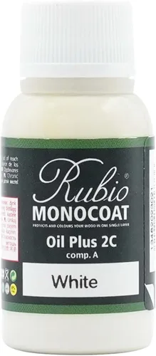 Vista 153 de Rubio Monocoat Muestra de Tinte y Acabado para Madera - Niebla 5% Aceite Plus Parte A Aceite de linaza para madera de secado rápido y ecológico