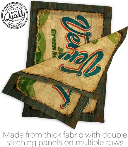 Vista 7 de Americana Home & Garden Vermont Vintage Burlap Garden House Flag Set Regional States American Territories Republic Country Particular Area