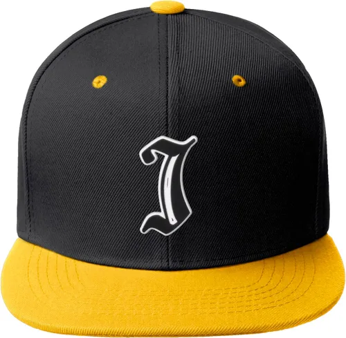 Vista 1379 de Daxton Gorra clásica con visera de billete plano con letras del alfabeto inglés antiguo de la A a la Z