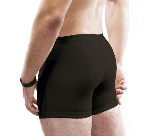 Vista 4 de Cinturón de soporte para hernia inguinal invisible, ropa interior de compresión para ropa interior (Negro, M)
