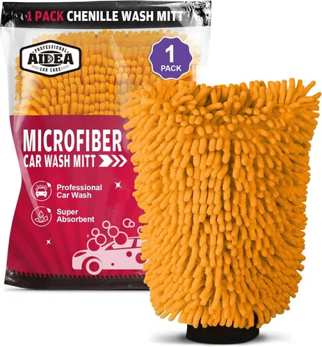 Vista 11 de AIDEA Manopla de Lavado de Coche de Microfibra-2PK, Sin Rayones y Sin Pelusas, Manopla de Lavado de Microfibra Chenille Premium-Azul Tamaño Regular
