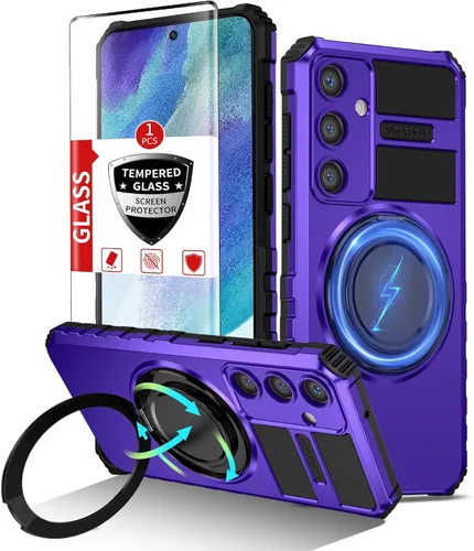 Vista 52 de Funda magnética para Samsung Galaxy Note 20 Ultra compatible con carga inalámbrica MagSafe, con 1 protector de pantalla, anillo de soporte integrado