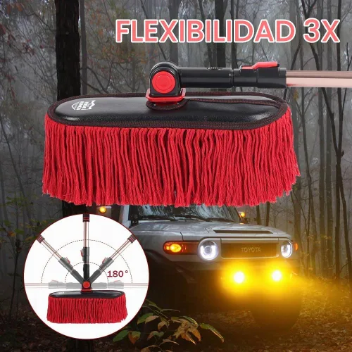 Vista 3 de Plumero extensible exterior para automóvil, algodón encerado