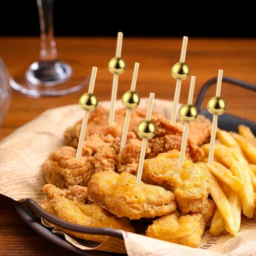 Vista 4 de 50 Tazas de Charcutería con Brochetas, Tazas de Papel de 12 Oz para Aperitivos con Palillos de Cóctel, Soporte para Papas Fritas Kraft Marrón, Conos